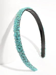 Băng đô trang trí Rhinestone - màu xanh lá - Xem 1