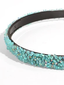 Băng đô trang trí Rhinestone - màu xanh lá - Xem 3