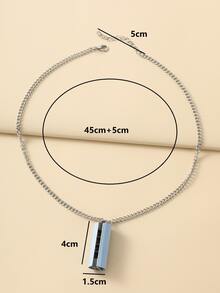 Harmonica Pendant Necklace - Blue - View 3