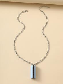 Harmonica Pendant Necklace - Blue - View 4