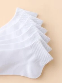 6 đôi tất tròn đồng màu - trắng - Xem 3