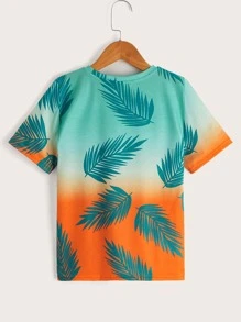 SHEIN Boys Tropical Ombre Tee - Multicolor - View 2