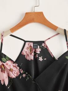 SHEIN Floral Print High-low Hem Cami Top - Multicolor - View 3