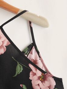 SHEIN Floral Print High-low Hem Cami Top - Multicolor - View 4