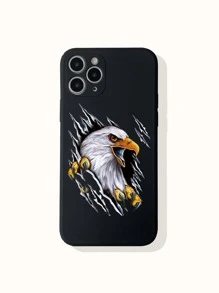 Eagle Pattern Clear Phone Case - Multicolor - View 1