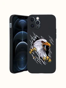 Eagle Pattern Clear Phone Case - Multicolor - View 2