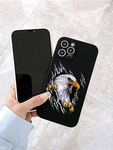 Eagle Pattern Clear Phone Case - Multicolor - View 3