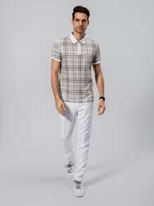 Manfinity Homme Men Random Glen Plaid Polo Shirt - Multicolor - View 3