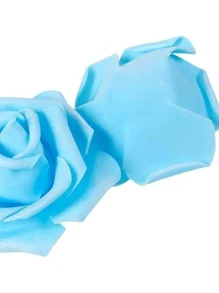 10入/15入組直徑7cm泡沫模擬花DIY人造花，適用於派對 - 藍色 - 查看 5