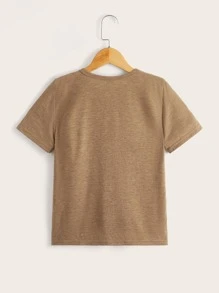 SHEIN Tops con trai Nút màu trơn Giải trí - Nhiều màu - Xem 2