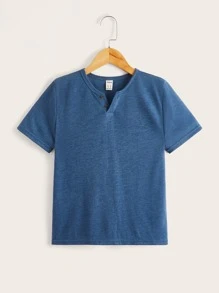 SHEIN Tops con trai Nút màu trơn Giải trí - Nhiều màu - Xem 4