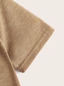 SHEIN Tops con trai Nút màu trơn Giải trí - Nhiều màu - Xem 6