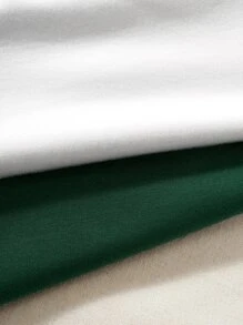 SHEIN Unity Bộ đồ hai mảnh nữ Dây kéo Lá thư Giải trí - Nhiều màu - Xem 3