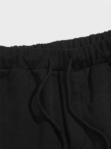 GENTILAND Quần Short Nam Dây kéo Túi Hoạt hình Giải trí - màu đen - Xem 3