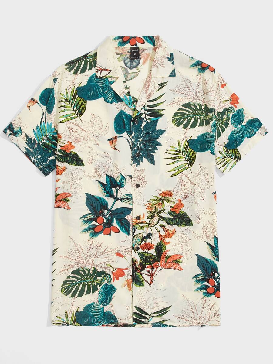 GENTILAND Men Tropical Print Shirt - Multicolor - View 1