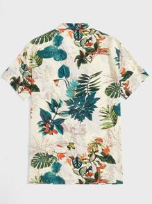GENTILAND Men Tropical Print Shirt - Multicolor - View 2