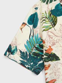 GENTILAND Men Tropical Print Shirt - Multicolor - View 4