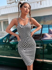 Đầm Hình học Giải trí - Đen và trắng - Xem 6