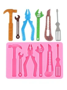 1pc Hardware Tool Design Silicone Chocolate Mold - Pink - View 3