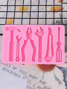 1pc Hardware Tool Design Silicone Chocolate Mold - Pink - View 6