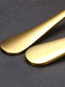 1pc Slogan Lettering Spoon - Vàng - Xem 4