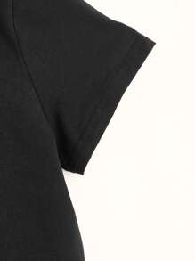 SHEIN Leap Crew Young Boy Contrast Striped Collar Polo Shirt