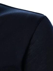 Manfinity Homme Men Letter Embroidered Polo Shirt - Navy Blue - View 6