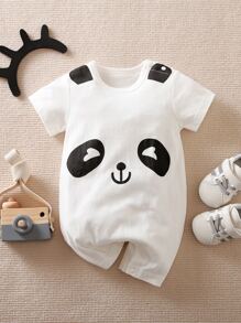 Yierying Rompers Em bé Nút Hoạt hình - trắng - Xem 1