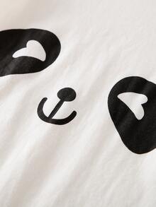 Yierying Rompers Em bé Nút Hoạt hình - trắng - Xem 3