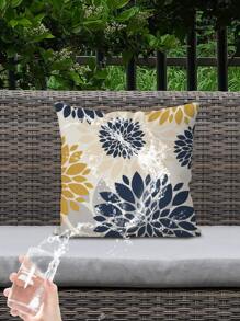 1 In Hình Lá Ngoài Trời Đệm Chống Nước Không Chất Độn, Boho Linen Chống Thấm Nước Có Thể Giặt Trang Trí Vuông Áo Gối Chần Gòn - Nhiều màu - Xem 5