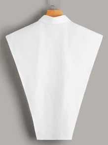 Muchica Blusa con botón delantero bajo asimétrico - Blanco - Ver 5