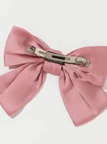 Chiffon Bow Decor Hair Clip Cute - Pink - View 2