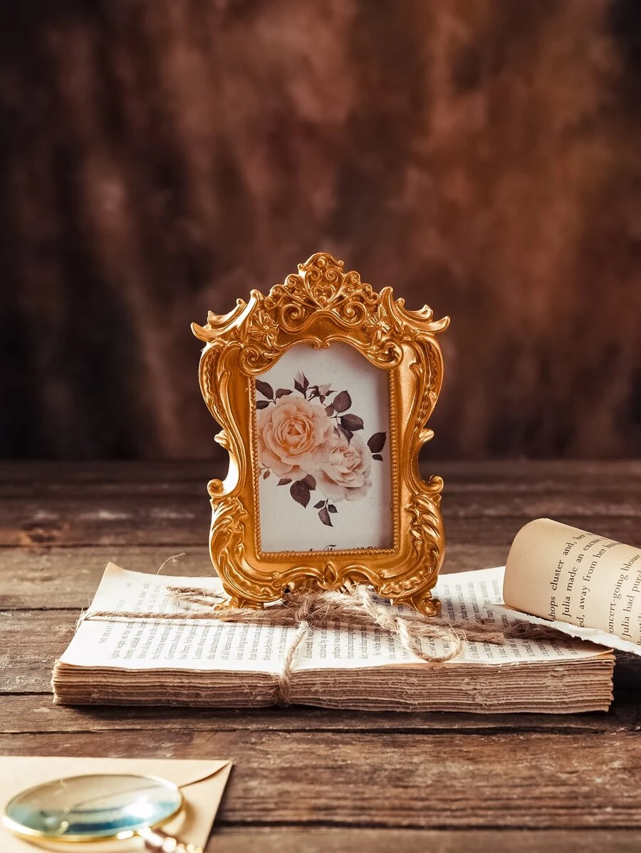 復古浮雕相框 - 金色 - 查看 1
