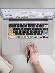 1張卡通圖案鍵盤貼紙適用於MacBook Air - 彩色 - 查看 7
