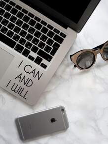 1 hình dán máy tính xách tay đồ họa khẩu hiệu - màu đen - Xem 3