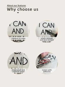 1 hình dán máy tính xách tay đồ họa khẩu hiệu - màu đen - Xem 5