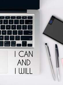 1 hình dán máy tính xách tay đồ họa khẩu hiệu - màu đen - Xem 6