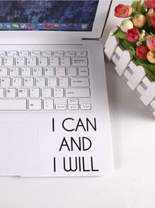 1 hình dán máy tính xách tay đồ họa khẩu hiệu - màu đen - Xem 7