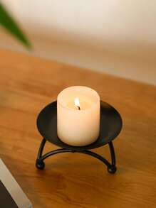 1pc Iron Candle Holder - Black - View 2