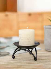 1pc Iron Candle Holder - Black - View 3