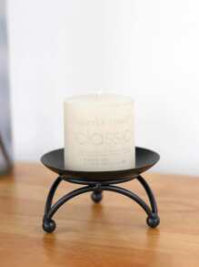 1pc Iron Candle Holder - Black - View 4