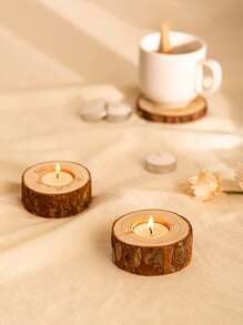 1 cái giá đỡ nến bằng gỗ - Nhiều màu - Xem 1