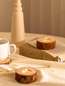 1 cái giá đỡ nến bằng gỗ - Nhiều màu - Xem 4