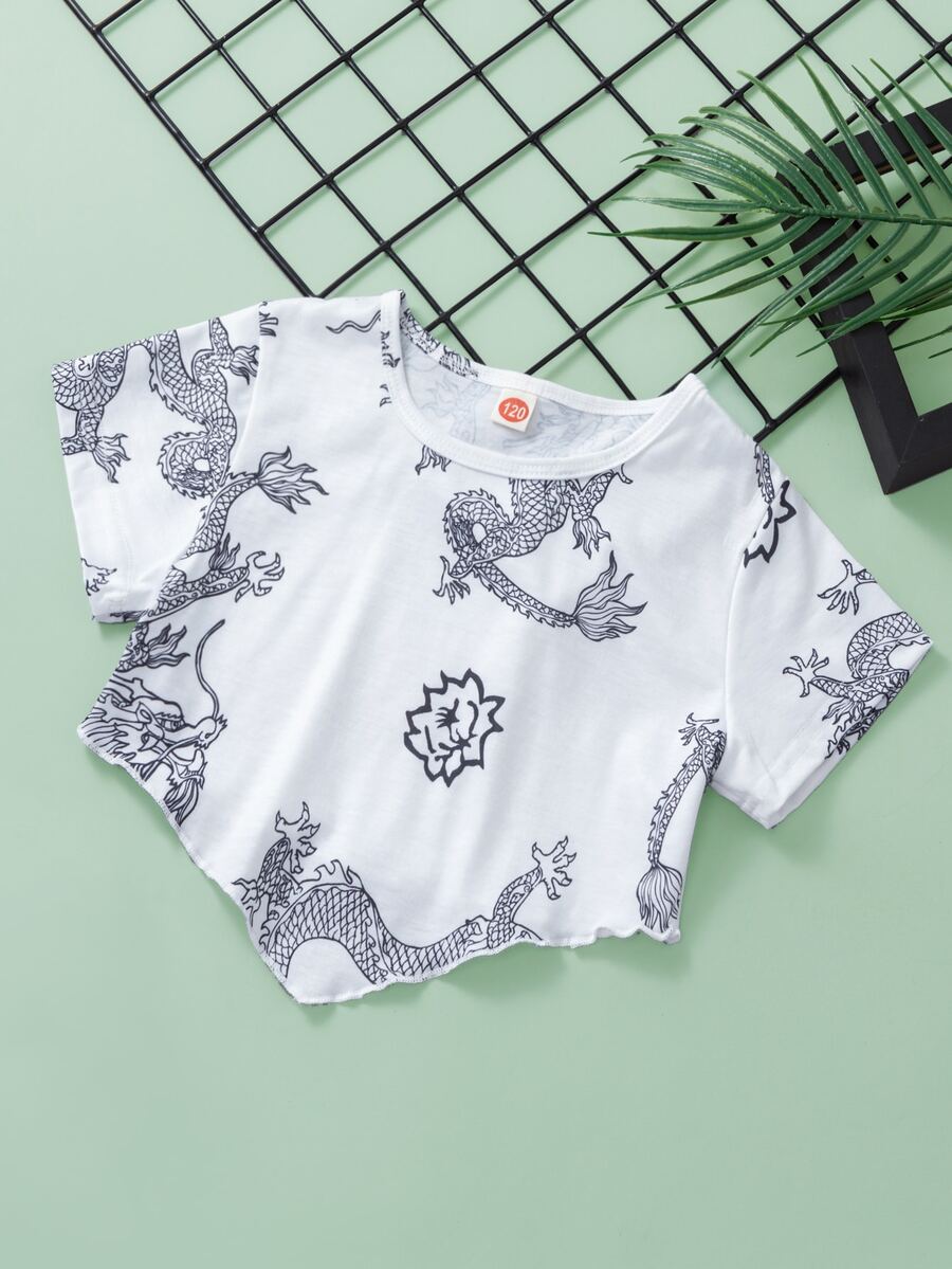 Tops con gái Bất đối xứng Xù nhỏ Thú vật Giải trí - trắng - Xem 1