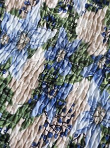 SHEIN VCAY Allover Floral Bow Shirred Crop Tube Top - Multicolor - View 6