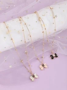 3入組兒童蝴蝶結項鍊