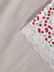 Đầm Tương phản ren Rau quả Boho - Nhiều màu - Xem 3