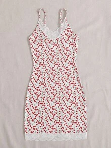 Đầm Tương phản ren Rau quả Boho - Nhiều màu - Xem 5