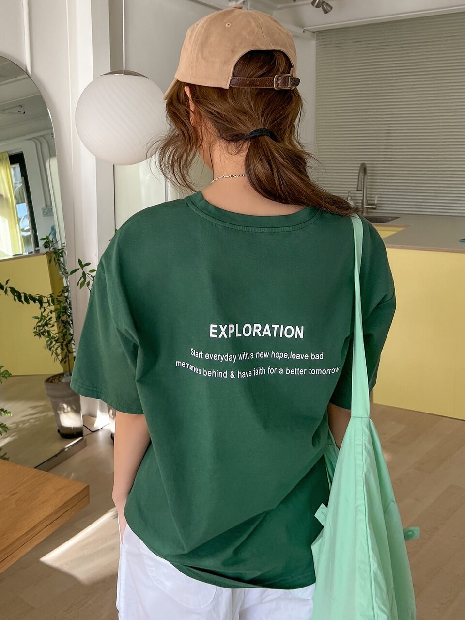 Slogan Graphic Drop Shoulder Tee