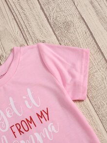 Tops con gái lớn Tim Lá thư Giải trí - Màu Hồng baby - Xem 6